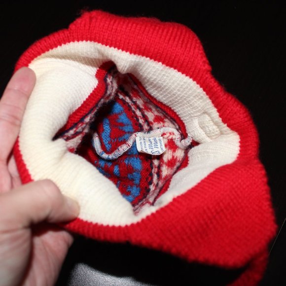 FREE*❤️infant newborn 0-6 months? winter hat toque beanie Murray Merkley vintage - Picture 4 of 6